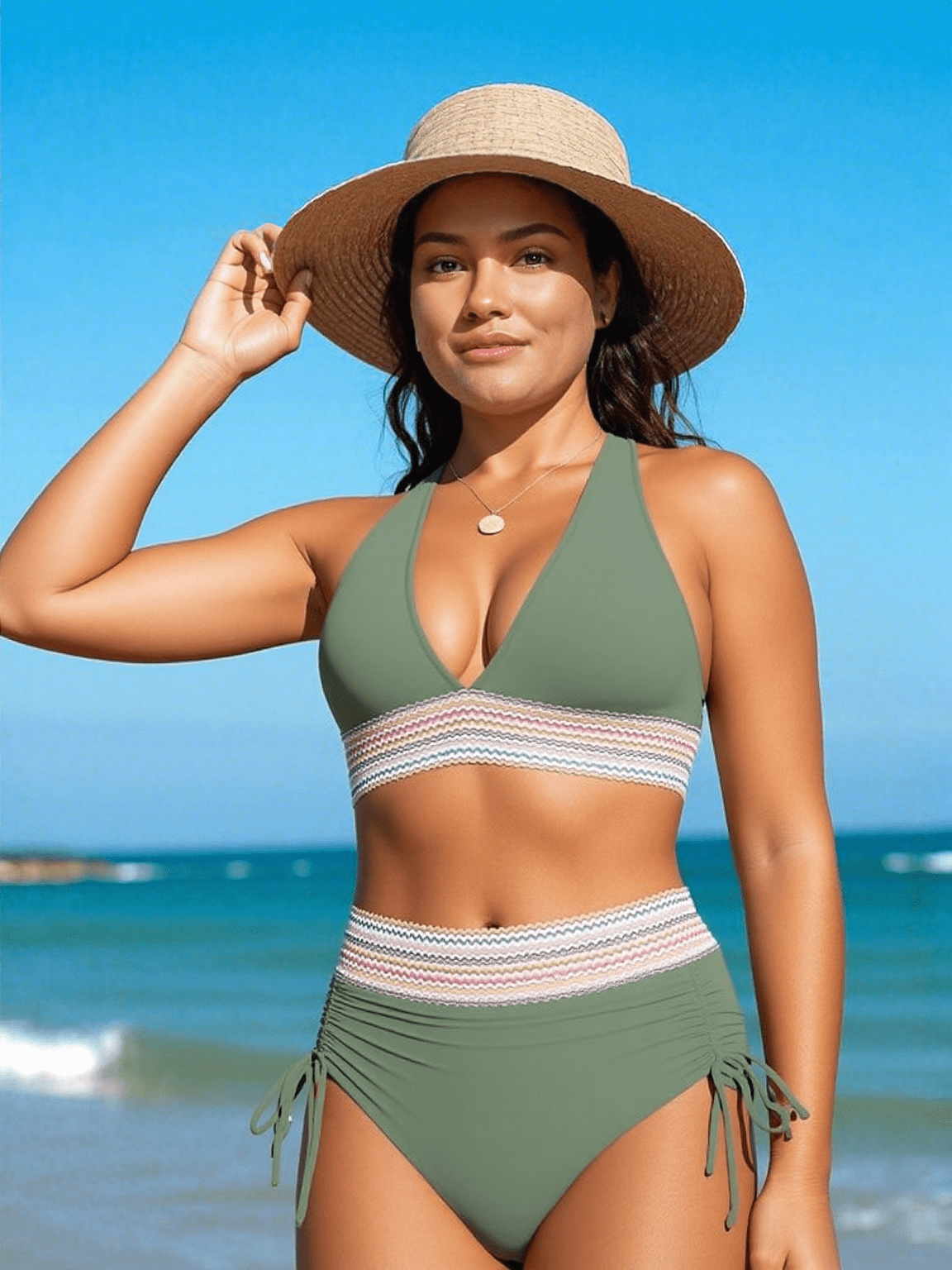 Julia | Bikini élégant taille haute gainant
