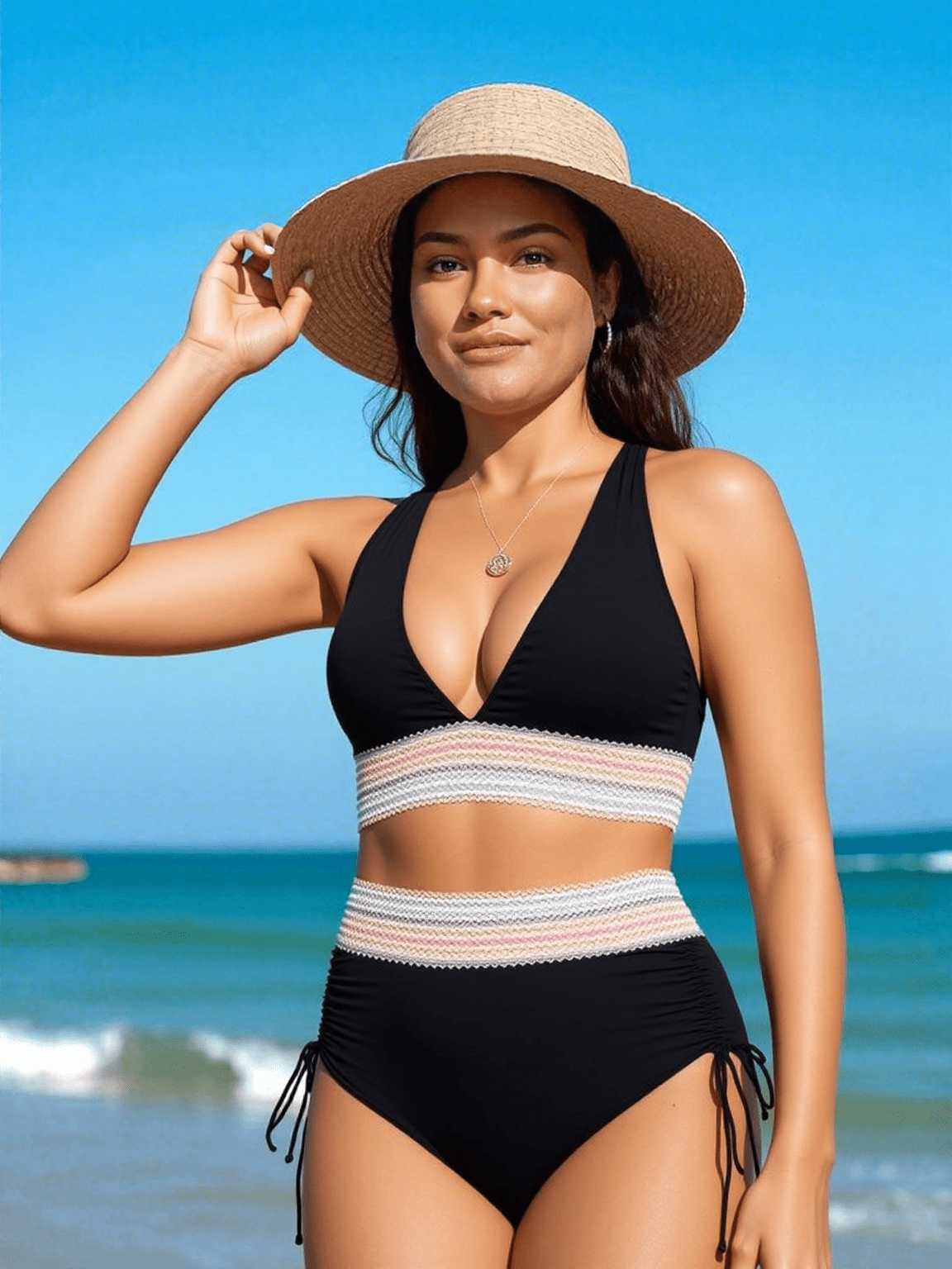 Julia | Bikini élégant taille haute gainant