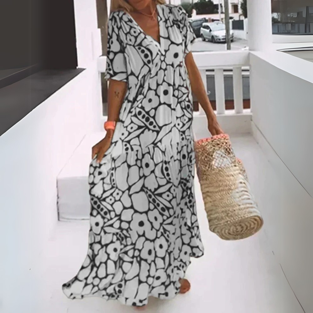 Christine – Robe longue fluide