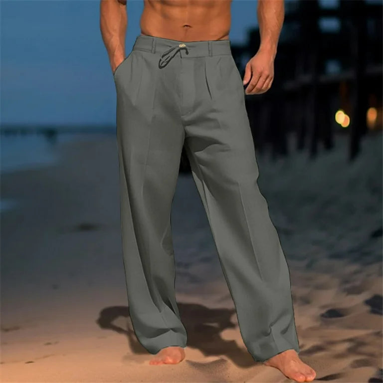 Andrei – Pantalon uni en lin