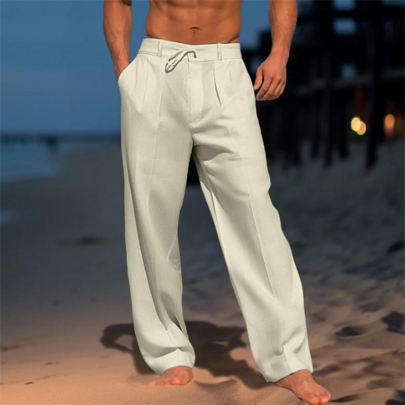 Andrei – Pantalon uni en lin