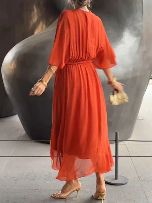 Monica | Élégance en mousseline, col en V