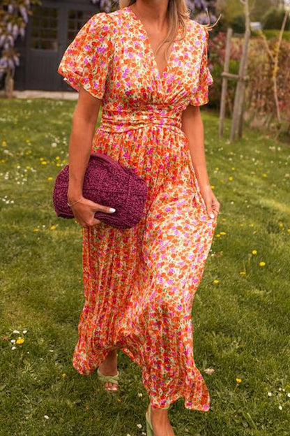 Pauline | Robe longue à fleurs