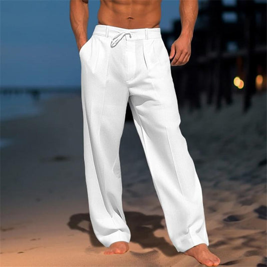 Andrei – Pantalon uni en lin