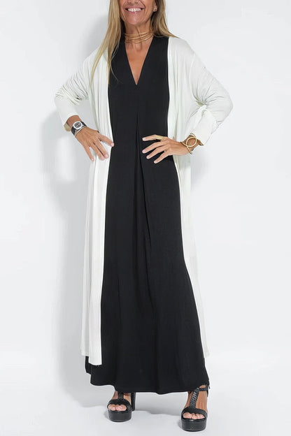Elise | robe longue élégante avec cardigan assorti offert