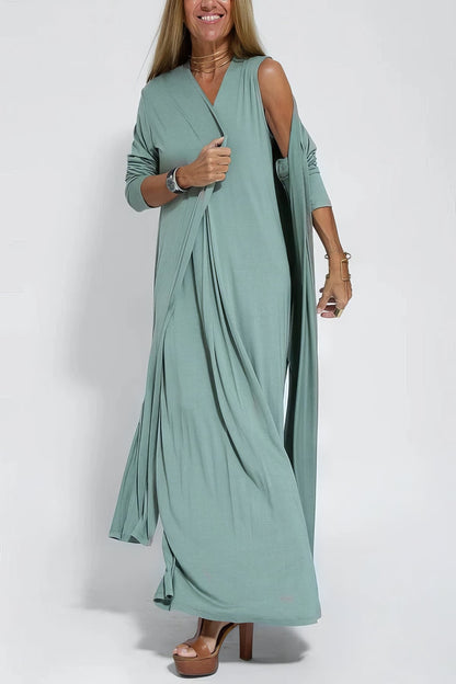 Elise | robe longue élégante avec cardigan assorti offert